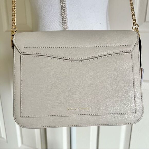 Rebecca Minkoff Love Too Leather Crossbody Bag in Cream NEW MSRP $298 (flawed) - Picture 4 of 9